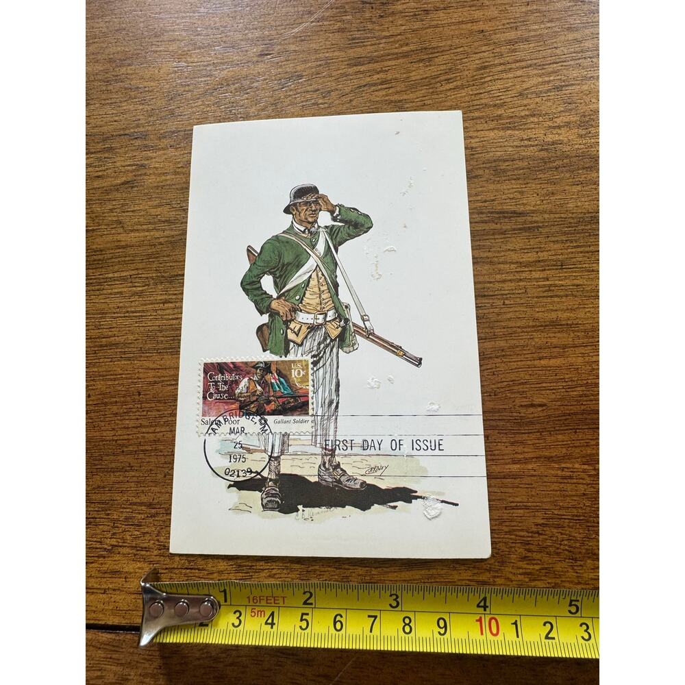 Vintage 1975 Salem Poor First Day Issue Postcard Bicentennial Stamp FDC - Picture 9 of 9